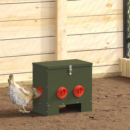 Feeder per pollo Verde oliva 40,5 x 25 x 38 cm