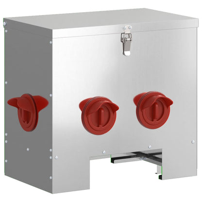 Feeder per pollo Argento 40,5 x 25 x 38 cm Acciaio zincato