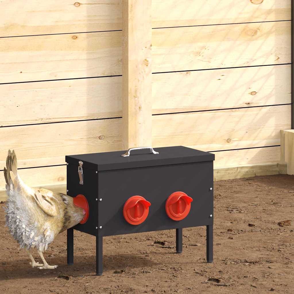 Feeder per pollo Nero 41,5 x 20,5 x 33 cm