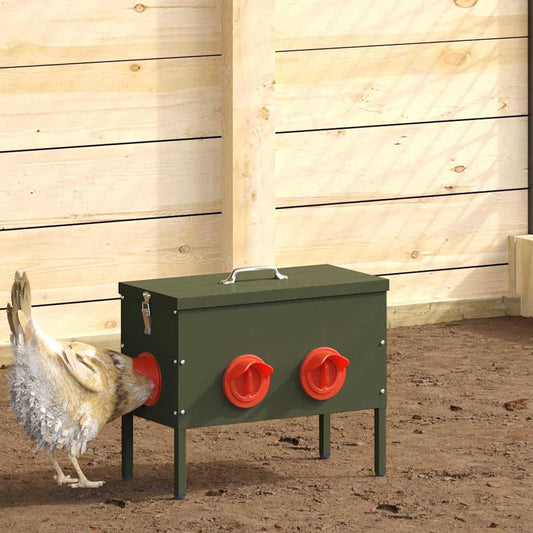 Feeder per pollo Verde oliva 41,5 x 20,5 x 33 cm