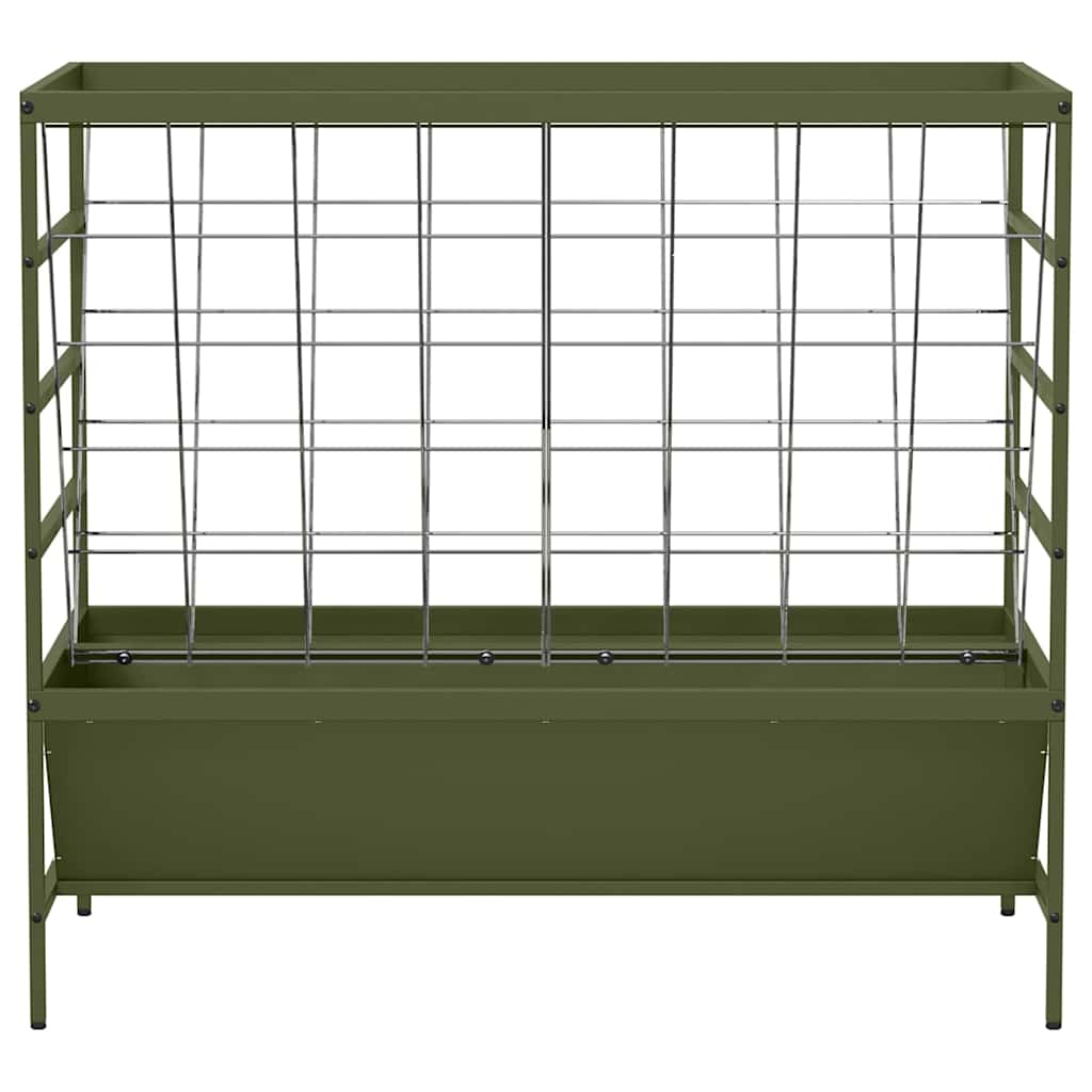 Mangiatore per Bestiame Verde oliva 100 x 60 x 90 cm