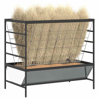 Mangiatore per Bestiame Argento 100 x 60 x 90 cm