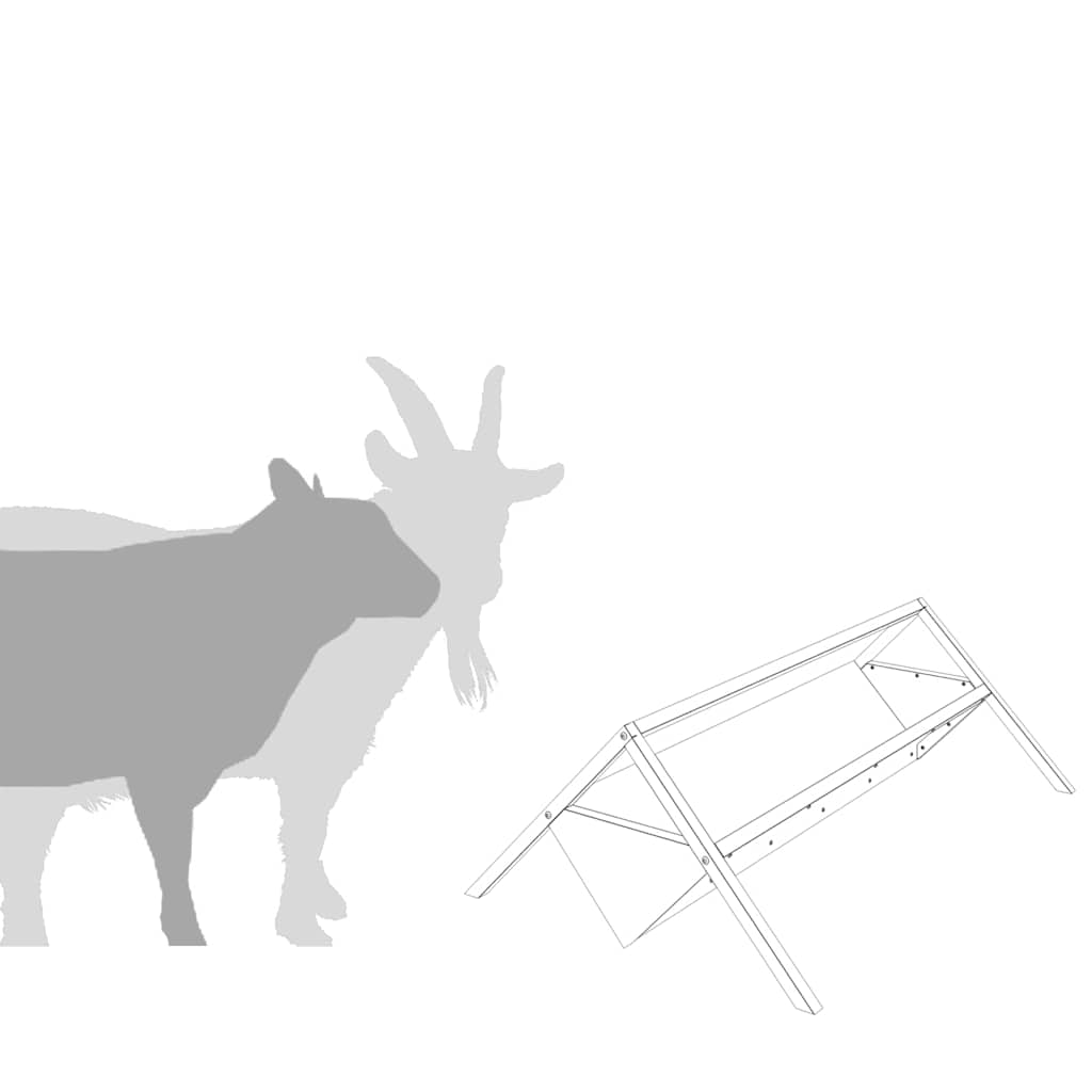 Abbeveratoio per bestiame Nero 111 x 76 x 38 cm