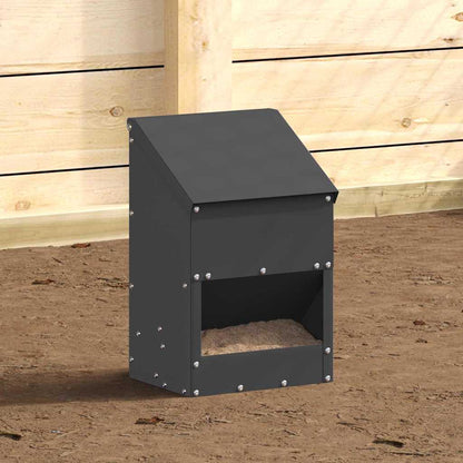 Feeder per pollo Nero 21 x 16 x 33 cm Acciaio laminato a freddo