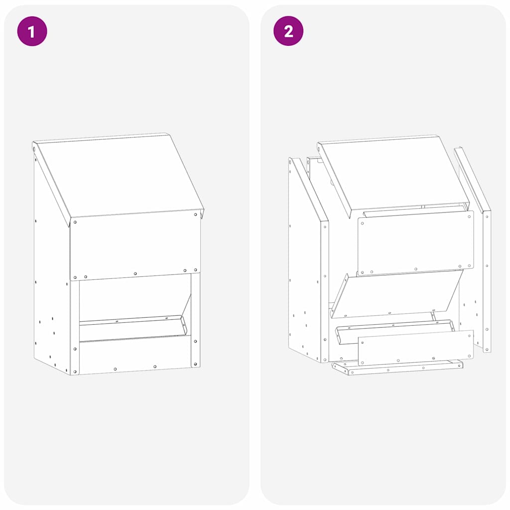 Feeder per pollo Verde oliva 21 x 16 x 33 cm | homemem39