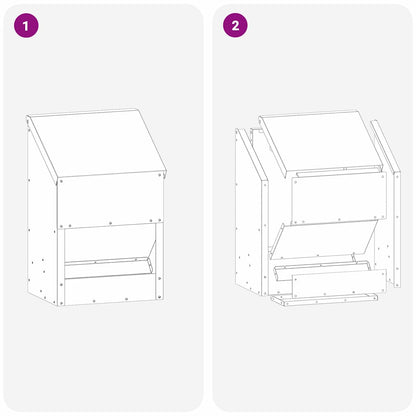 Feeder per pollo Verde oliva 21 x 16 x 33 cm | homemem39