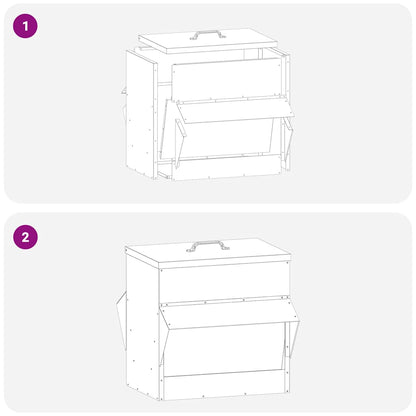 Feeder per pollo Nero 40,5 x 45 x 41 cm