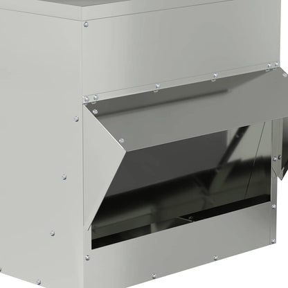 Feeder per pollo Argento 40,5 x 45 x 41 cm Acciaio zincato