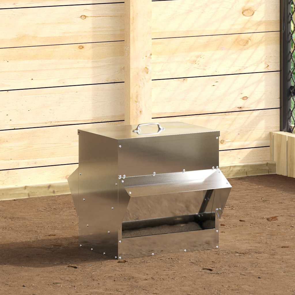 Feeder per pollo Argento 40,5 x 45 x 41 cm Acciaio zincato