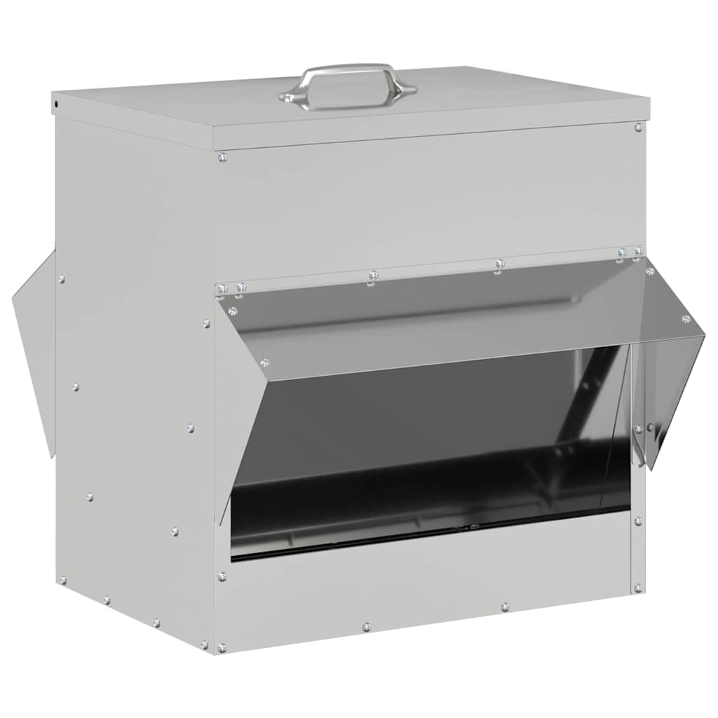 Feeder per pollo Argento 40,5 x 45 x 41 cm Acciaio zincato