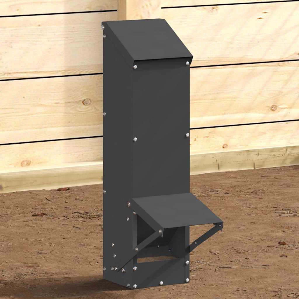 Feeder per pollo Nero 13 x 12 x 51 cm Acciaio laminato a freddo