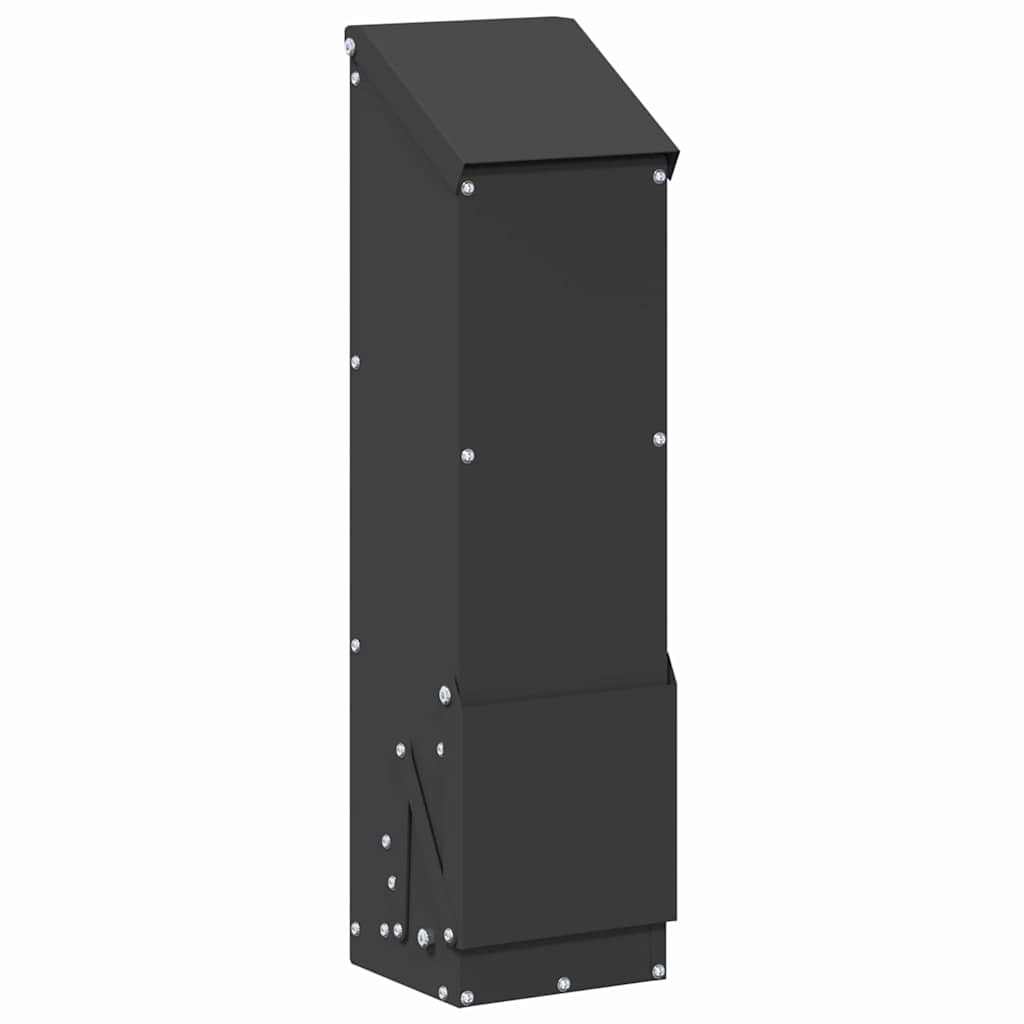 Feeder per pollo Nero 13 x 12 x 51 cm Acciaio laminato a freddo