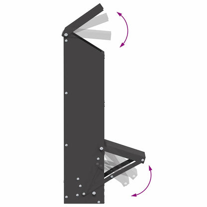 Feeder per pollo Nero 13 x 12 x 51 cm Acciaio laminato a freddo