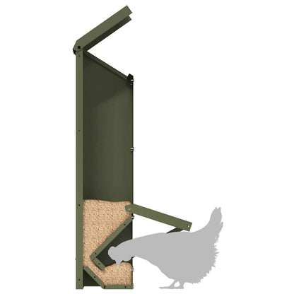 Feeder per pollo Verde oliva 13 x 12 x 51 cm