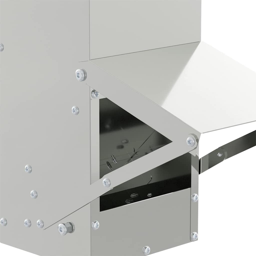 Feeder per pollo Argento 13 x 12 x 51 cm Acciaio zincato