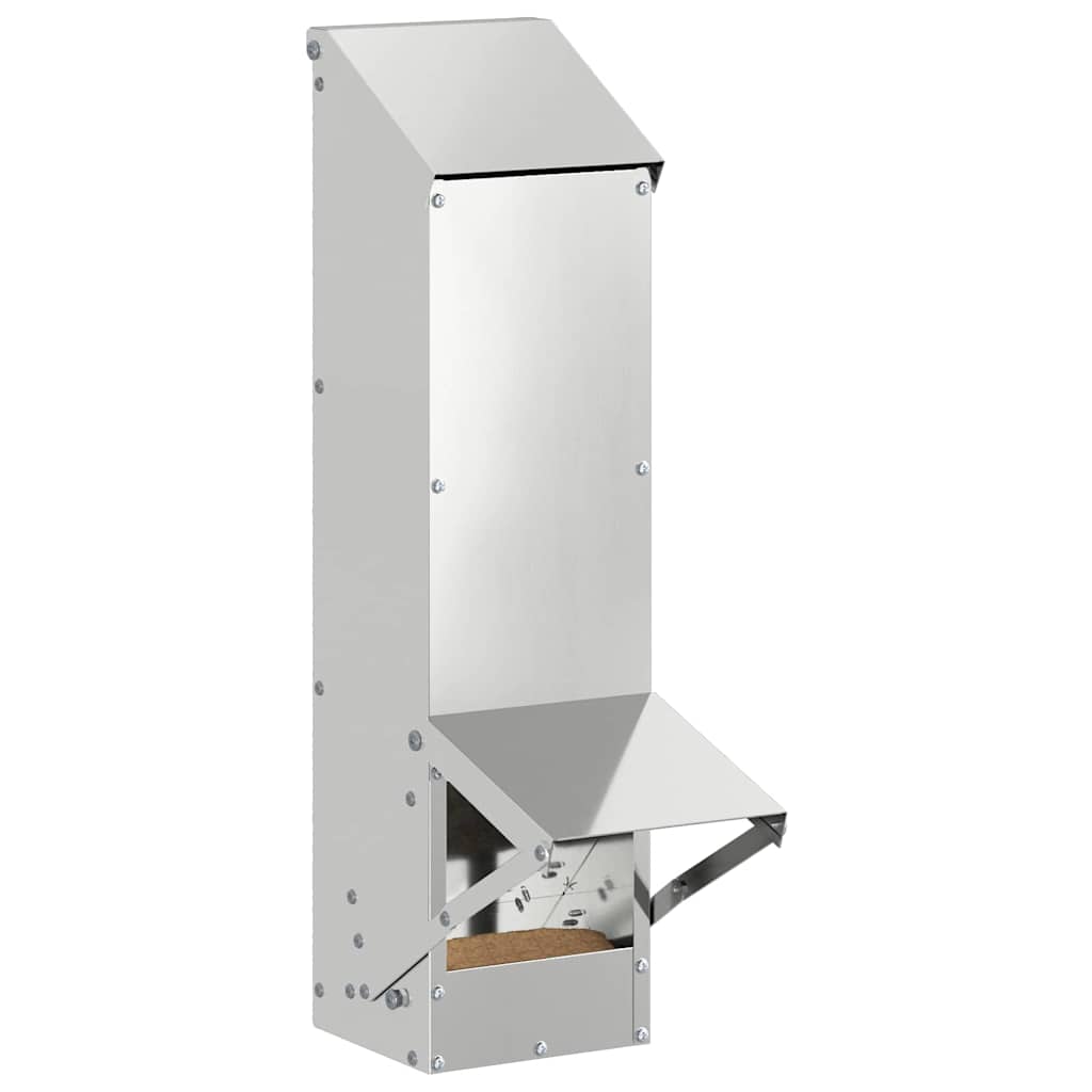 Feeder per pollo Argento 13 x 12 x 51 cm Acciaio zincato