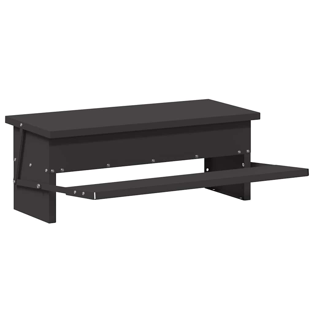 Mangiatore a Pedale per Pollo Nero 48,5 x 39,5 x 19 cm