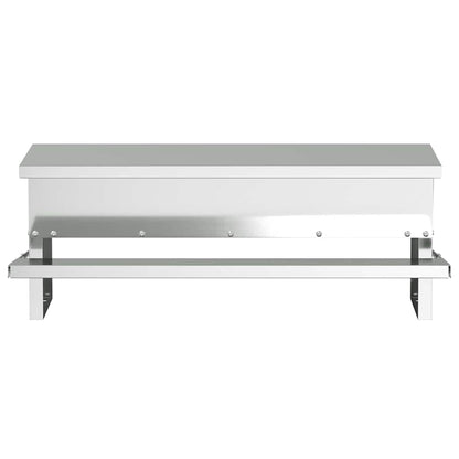 Mangiatore a Pedale per Pollo Argento 48,5 x 39,5 x 19 cm