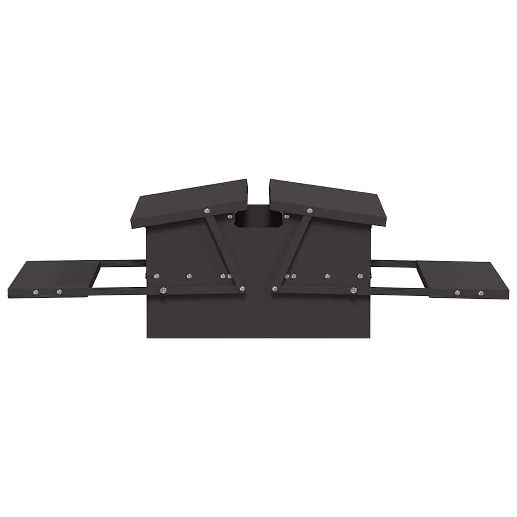 Mangiatore a Pedale per Pollo Nero 75 x 53 x 20,5 cm
