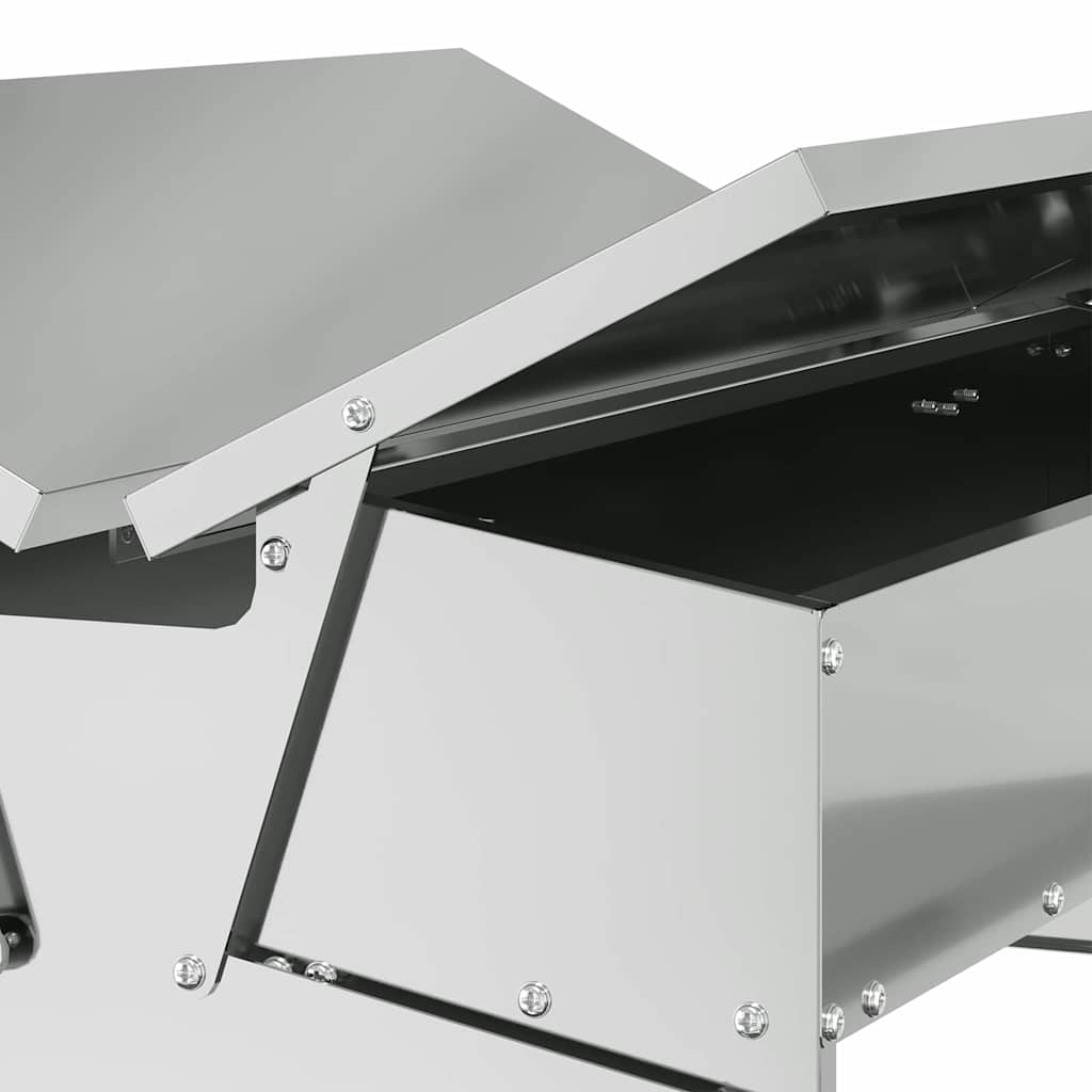 Mangiatore a Pedale per Pollo Argento 75 x 53 x 20,5 cm