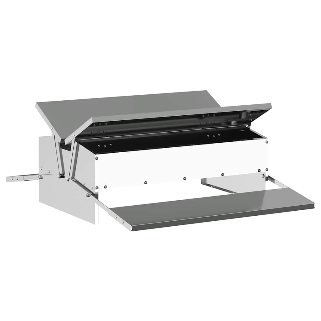 Mangiatore a Pedale per Pollo Argento 75 x 53 x 20,5 cm