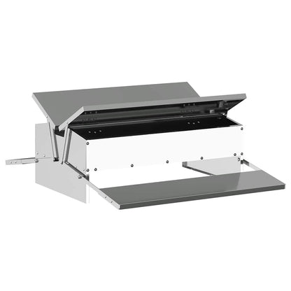 Mangiatore a Pedale per Pollo Argento 75 x 53 x 20,5 cm