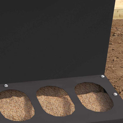 Feeder per pollo Nero 40 x 40 x 45 cm Acciaio laminato a freddo