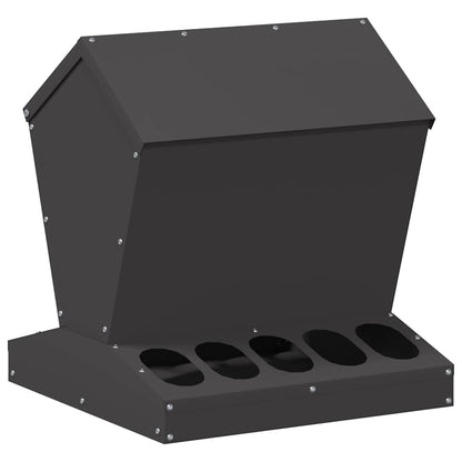 Feeder per pollo Nero 40 x 40 x 45 cm Acciaio laminato a freddo
