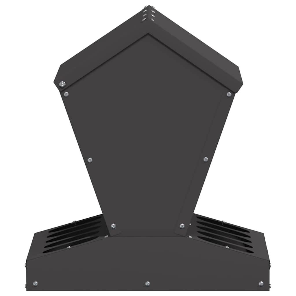 Feeder per pollo Nero 40 x 40 x 45 cm Acciaio laminato a freddo