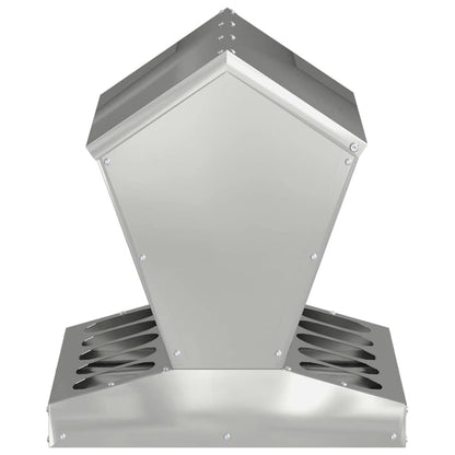 Feeder per pollo Argento 40 x 40 x 45 cm Acciaio zincato
