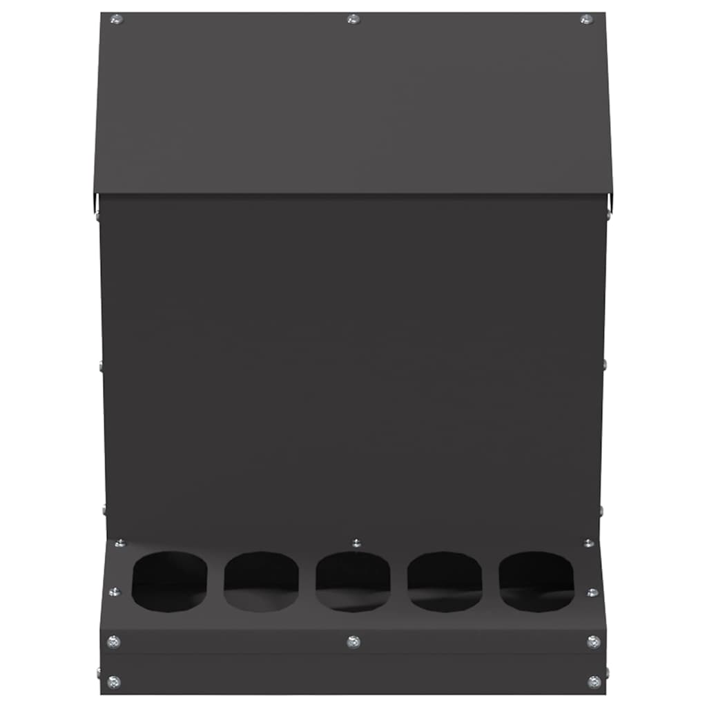 Feeder per pollo Nero 30 x 30 x 39 cm Acciaio laminato a freddo
