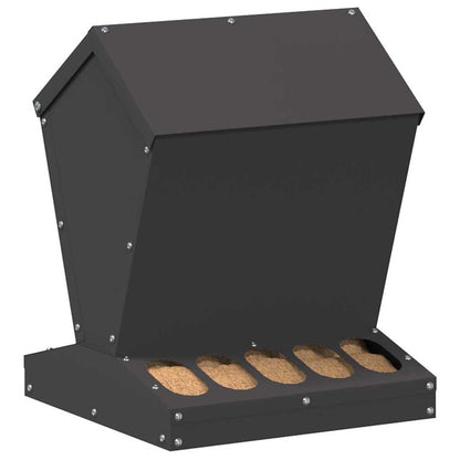 Feeder per pollo Nero 30 x 30 x 39 cm Acciaio laminato a freddo