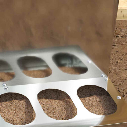 Feeder per pollo Argento 30 x 30 x 39 cm Acciaio zincato