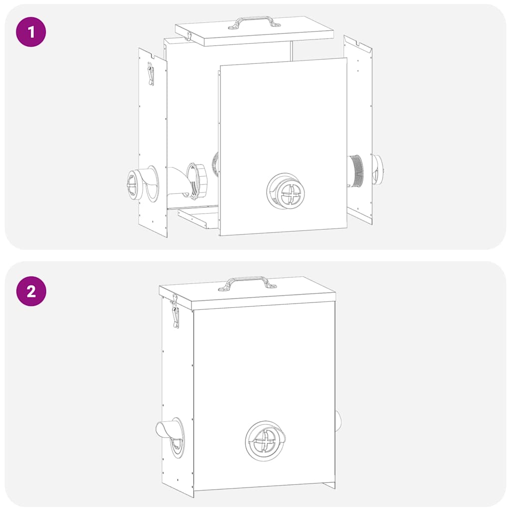 Feeder per pollo Nero 32,5 x 20,5 x 43 cm