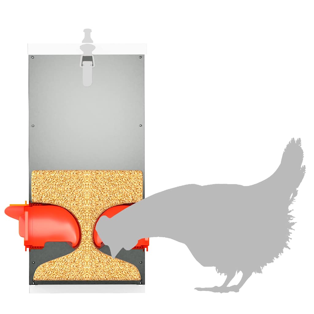 Feeder per pollo Argento 32,5 x 20,5 x 43 cm Acciaio zincato