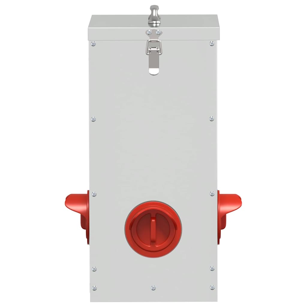 Feeder per pollo Argento 32,5 x 20,5 x 43 cm Acciaio zincato
