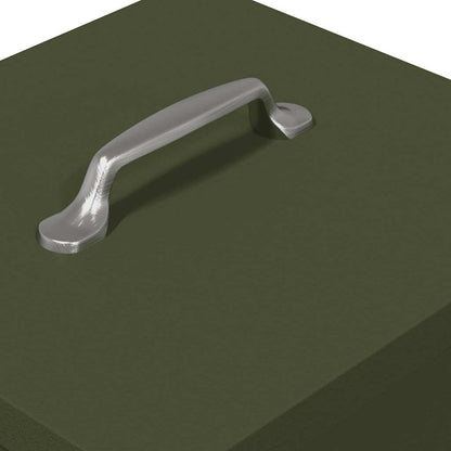 Mangiatore a Pedale per Pollo Verde oliva 25 x 42 x 40 cm