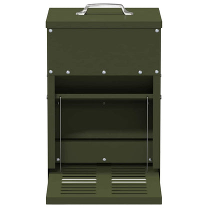 Mangiatore a Pedale per Pollo Verde oliva 25 x 42 x 40 cm