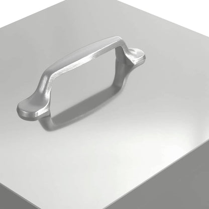 Mangiatore a Pedale per Pollo Argento 25 x 42 x 40 cm