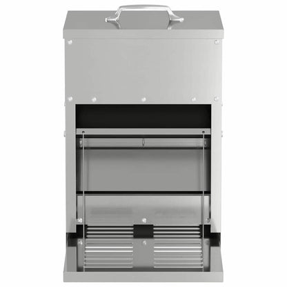 Mangiatore a Pedale per Pollo Argento 25 x 42 x 40 cm