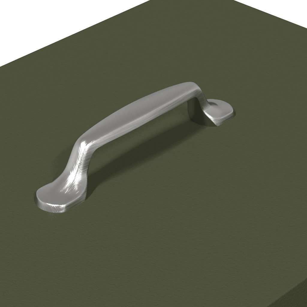 Mangiatore a Pedale per Pollo Verde oliva 33 x 42 x 40 cm