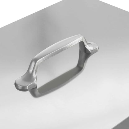 Mangiatore a Pedale per Pollo Argento 33 x 42 x 40 cm