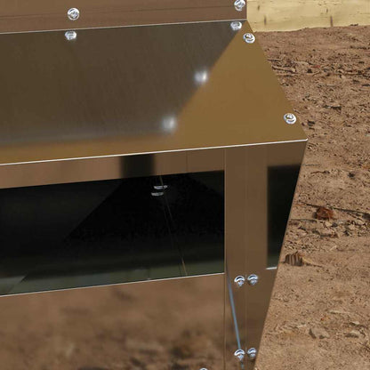 Feeder per pollo Argento 20 x 25 x 35 cm Acciaio zincato