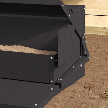 Mangiatore a Pedale per Pollo Nero 50 x 40 x 29 cm