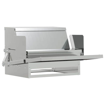 Mangiatore a Pedale per Pollo Argento 50 x 40 x 29 cm