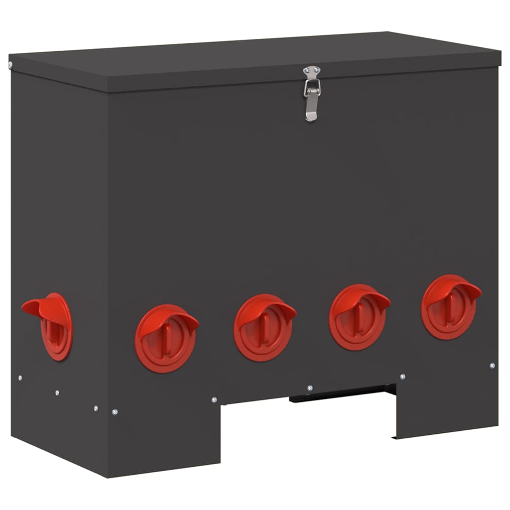 Feeder per pollo 2 pcs Nero 60,5 x 29 x 51 cm