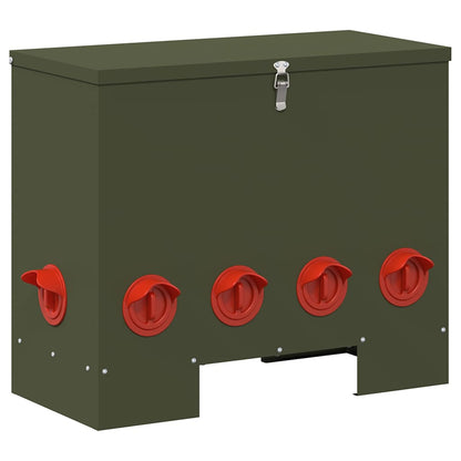 Feeder per pollo 2 pcs Verde oliva 60,5 x 29 x 51 cm