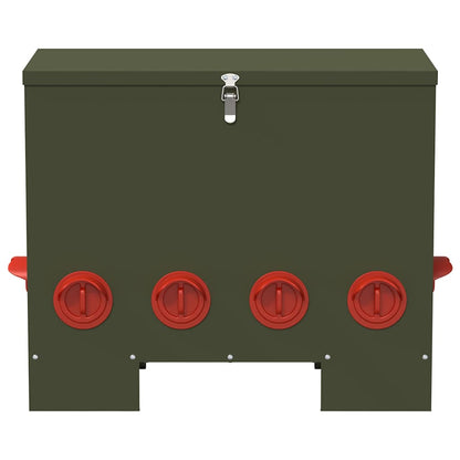 Feeder per pollo 2 pcs Verde oliva 60,5 x 29 x 51 cm