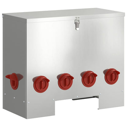 Feeder per pollo 2 pcs Argento 60,5 x 29 x 51 cm