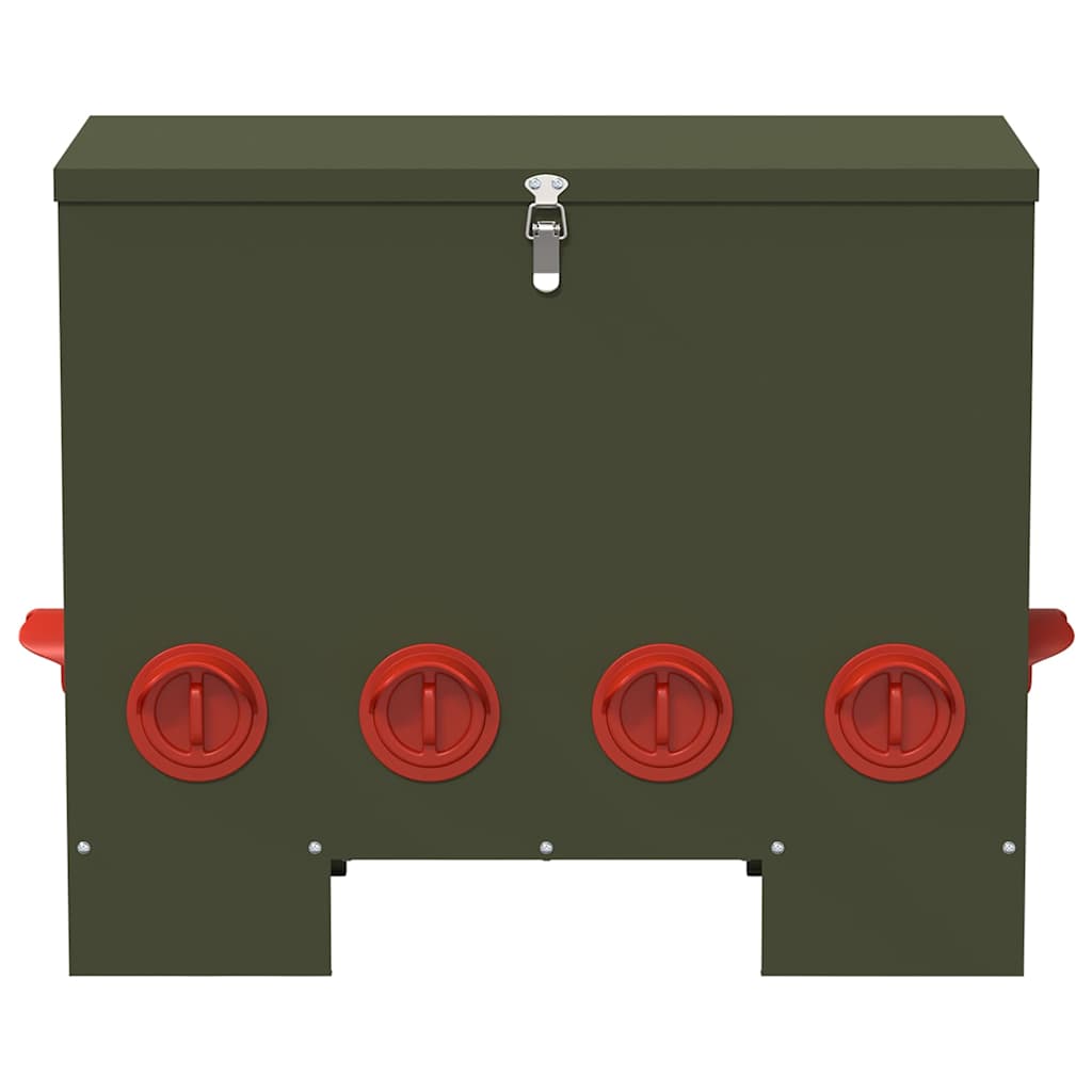 Feeder per pollo 2 pcs Verde oliva 60,5 x 29 x 51 cm